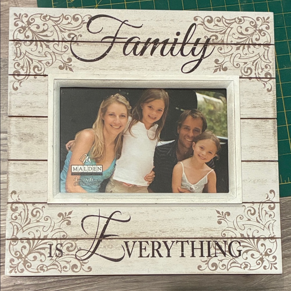 Malden Cream and Brown Family Photo Frame